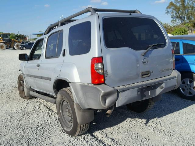 5N1ED28T92C581581 - 2002 NISSAN XTERRA XE SILVER photo 3