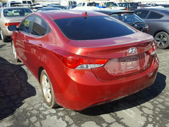 KMHDH4AE8CU421565 - 2012 HYUNDAI ELANTRA GL BURGUNDY photo 3