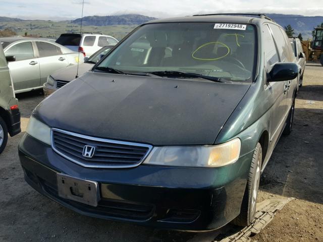 2HKRL1870YH604054 - 2000 HONDA ODYSSEY EX GREEN photo 2