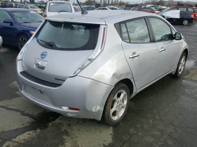 JN1AZ0CP4BT003278 - 2011 NISSAN LEAF SV SILVER photo 4