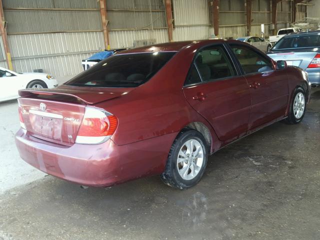 4T1BF32K66U116033 - 2006 TOYOTA CAMRY LE RED photo 4