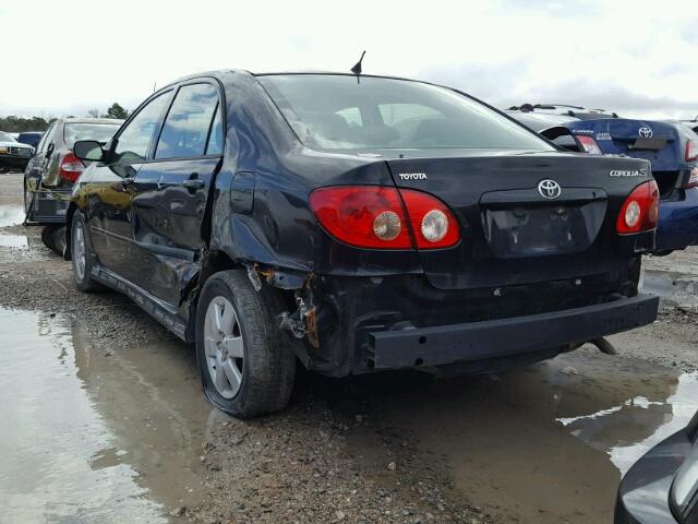 1NXBR32E66Z750315 - 2006 TOYOTA COROLLA CE BLACK photo 3