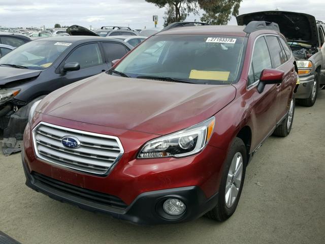 4S4BSACC3H3380746 - 2017 SUBARU OUTBACK 2. MAROON photo 2