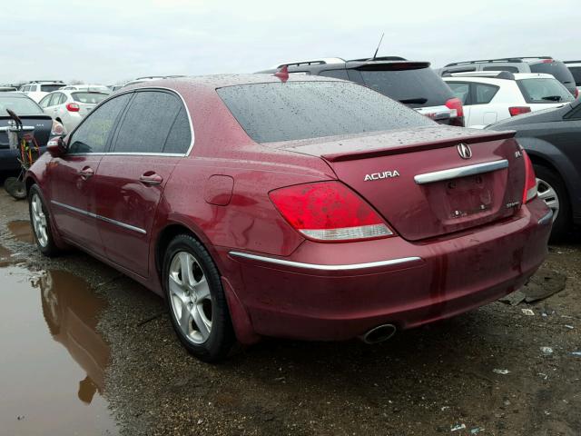 JH4KB16566C004894 - 2006 ACURA RL BURGUNDY photo 3