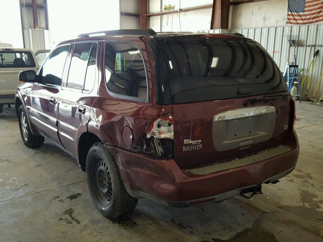 5GADT13S142292149 - 2004 BUICK RAINIER CX MAROON photo 3