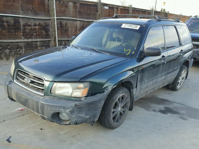 JF1SG63634G723321 - 2004 SUBARU FORESTER 2 GREEN photo 2