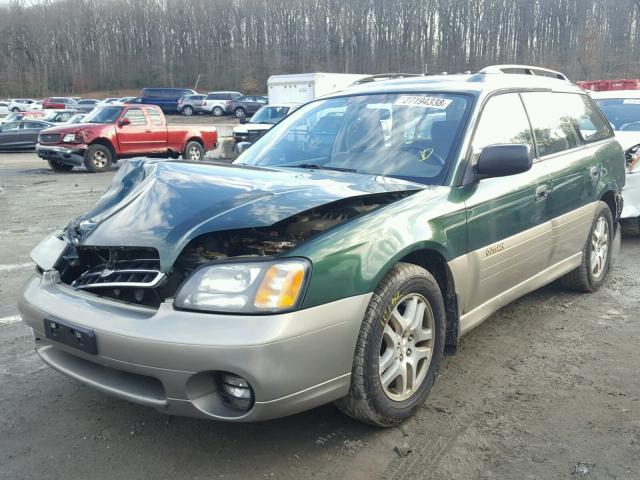 4S3BH665327624652 - 2002 SUBARU LEGACY OUT GREEN photo 2