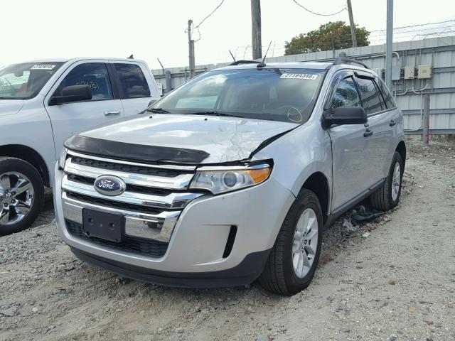 2FMDK3GC1EBA02662 - 2014 FORD EDGE SE SILVER photo 2