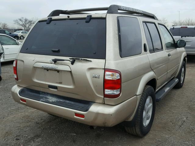 JN8DR09Y52W716316 - 2002 NISSAN PATHFINDER BEIGE photo 4