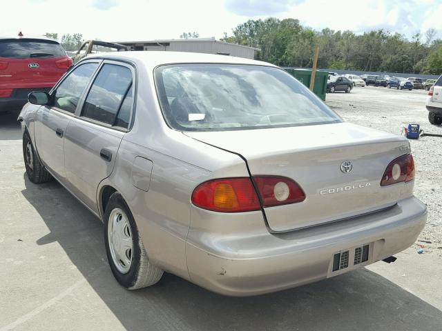 1NXBR12E12Z565507 - 2002 TOYOTA COROLLA CE GOLD photo 3