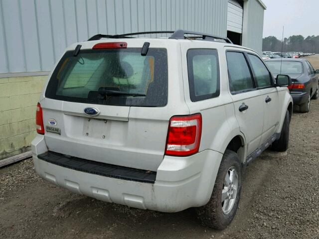 1FMCU02Z98KA73036 - 2008 FORD ESCAPE XLS WHITE photo 4