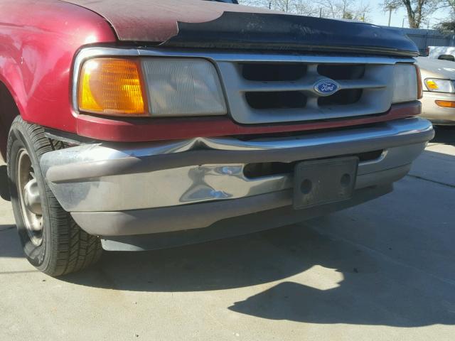 1FTCR14A3VPA63460 - 1997 FORD RANGER SUP RED photo 9