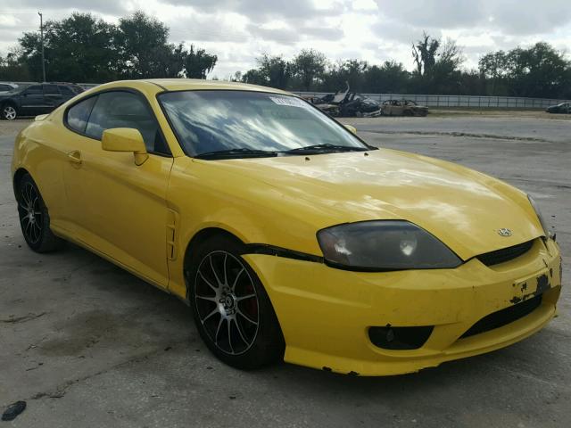 KMHHN65F66U198875 - 2006 HYUNDAI TIBURON GT YELLOW photo 1