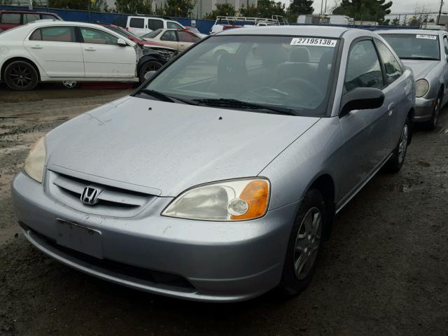 1HGEM21533L044160 - 2003 HONDA CIVIC LX SILVER photo 2