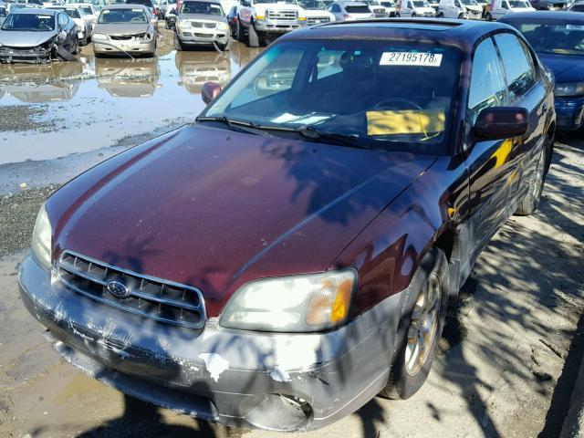 4S3BE686XY7210842 - 2000 SUBARU LEGACY OUT BURGUNDY photo 2