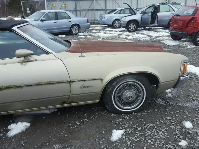 2F94Q546289 - 1972 MERCURY COUGAR GOLD photo 9