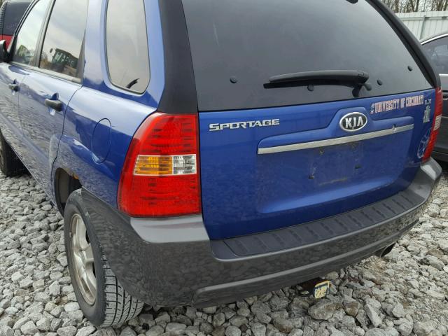 KNDJF724877311656 - 2007 KIA SPORTAGE L BLUE photo 9