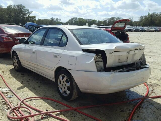 KMHDN46D35U171308 - 2005 HYUNDAI ELANTRA GL WHITE photo 3