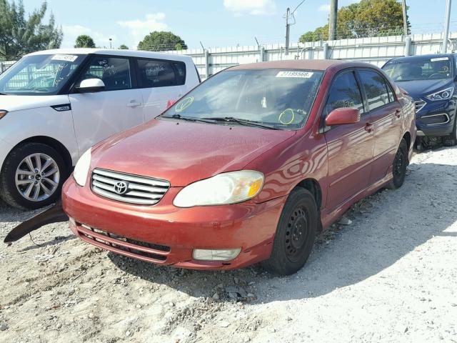 1NXBR32E14Z316137 - 2004 TOYOTA COROLLA CE RED photo 2