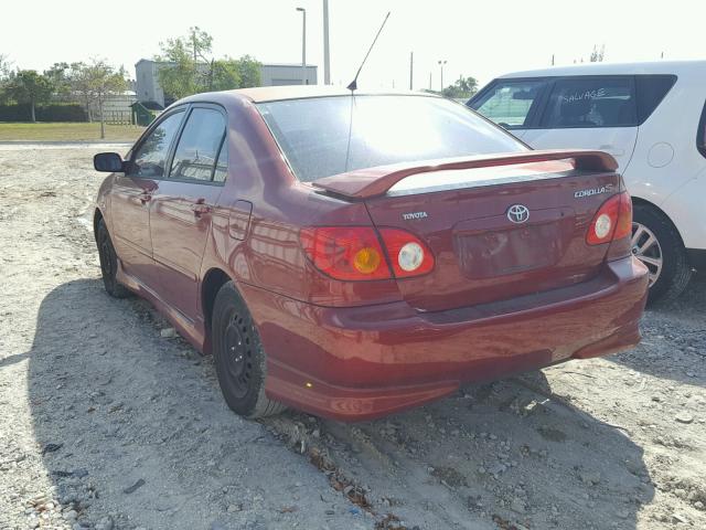 1NXBR32E14Z316137 - 2004 TOYOTA COROLLA CE RED photo 3