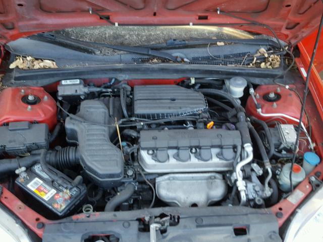 1HGEM22902L066486 - 2002 HONDA CIVIC EX წითელი ფოტო 7