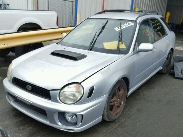 JF1GG29692H830337 - 2002 SUBARU IMPREZA WR SILVER photo 2