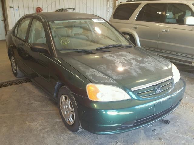 2HGES16541H517518 - 2001 HONDA CIVIC LX GREEN photo 1