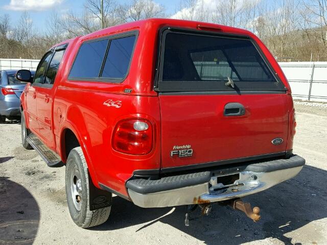 1FTRW08L21KA17764 - 2001 FORD F150 SUPER RED photo 3