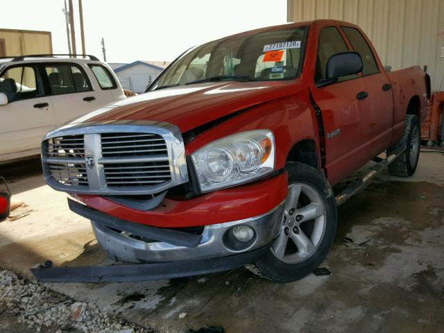 1D7HA18N28S620683 - 2008 DODGE RAM 1500 S RED photo 2