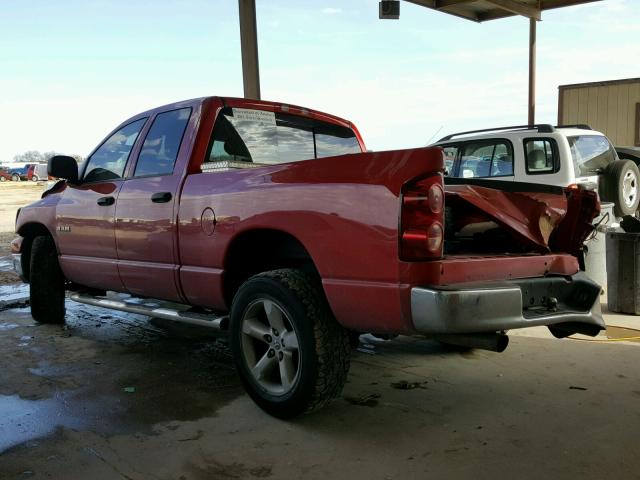 1D7HA18N28S620683 - 2008 DODGE RAM 1500 S RED photo 3