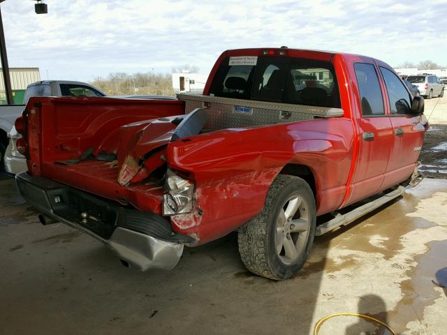 1D7HA18N28S620683 - 2008 DODGE RAM 1500 S RED photo 4