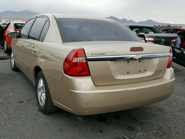 1G1ZT54895F107413 - 2005 CHEVROLET MALIBU LS ოქროსფერი ფოტო 3