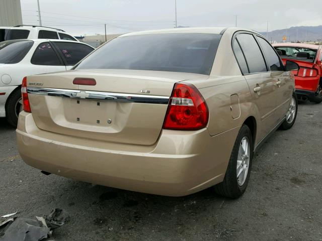 1G1ZT54895F107413 - 2005 CHEVROLET MALIBU LS ოქროსფერი ფოტო 4