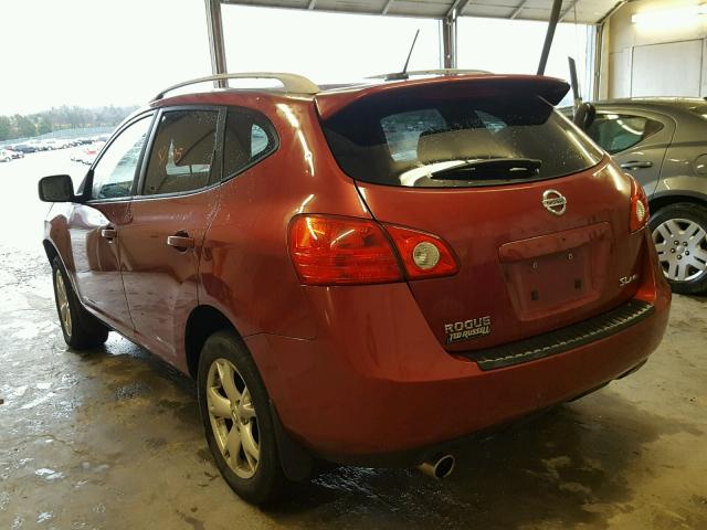 JN8AS58V38W127320 - 2008 NISSAN ROGUE S MAROON photo 3