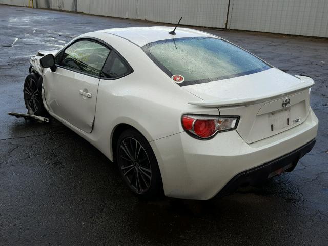 JF1ZNAA16D2725270 - 2013 TOYOTA SCION FR-S WHITE photo 3