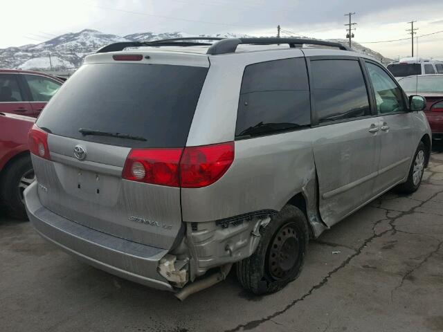 5TDZA23C76S574140 - 2006 TOYOTA SIENNA CE SILVER photo 4