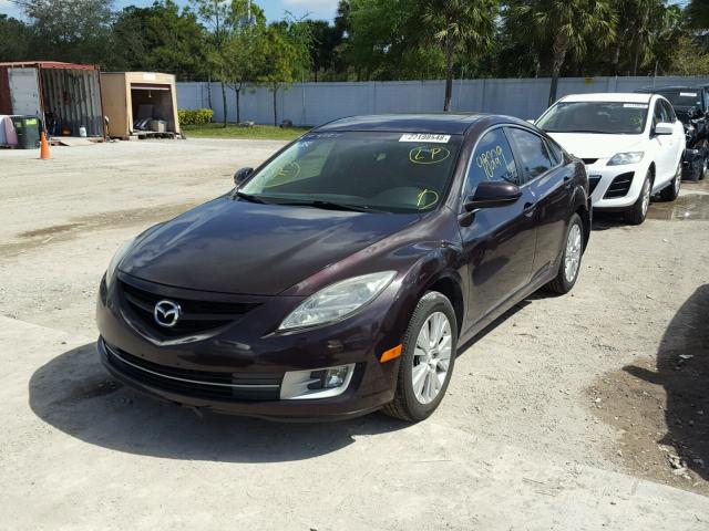 1YVHZ8CH6A5M08428 - 2010 MAZDA 6 I BURGUNDY photo 2