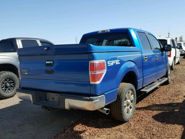 1FTRW12889FB14191 - 2009 FORD F150 SUPER BLUE photo 4