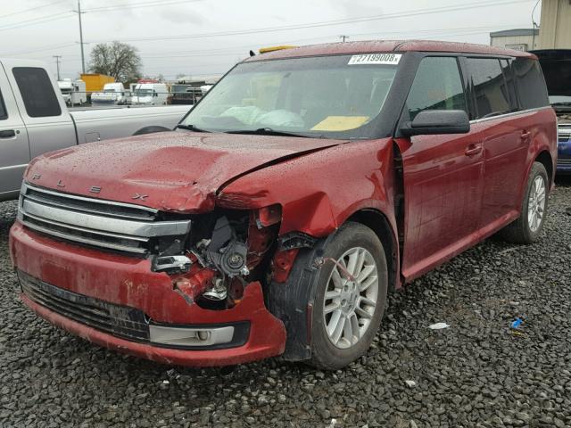 2FMHK6C86DBD00966 - 2013 FORD FLEX SEL BURGUNDY photo 2