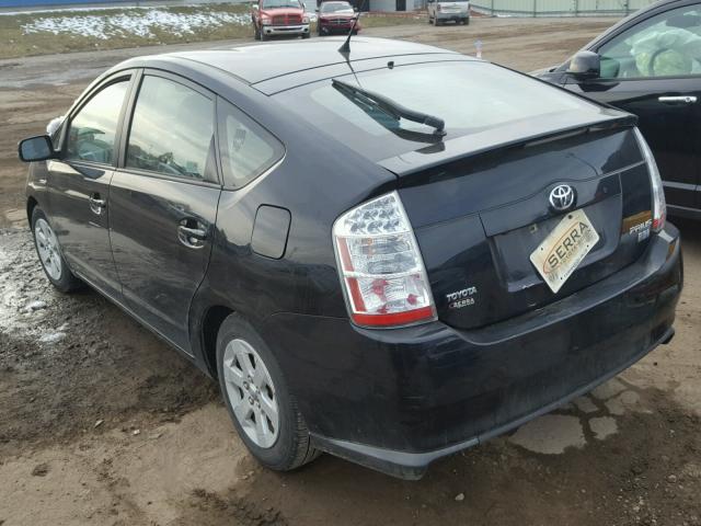 JTDKB20U093526285 - 2009 TOYOTA PRIUS BLACK photo 3