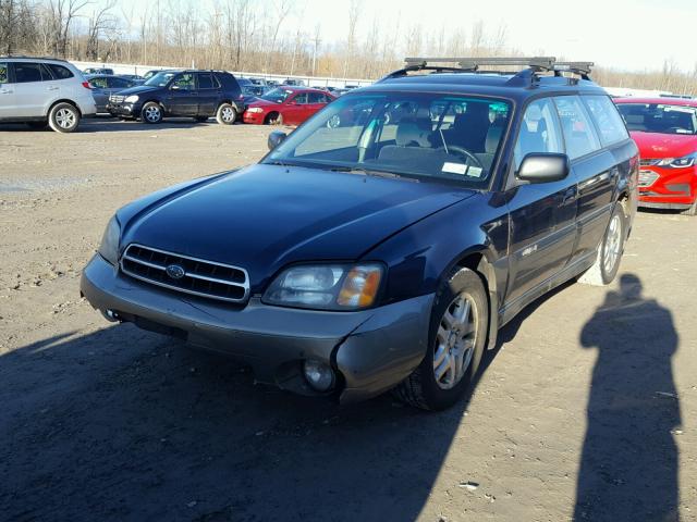 4S3BH665027637374 - 2002 SUBARU LEGACY OUT BLUE photo 2