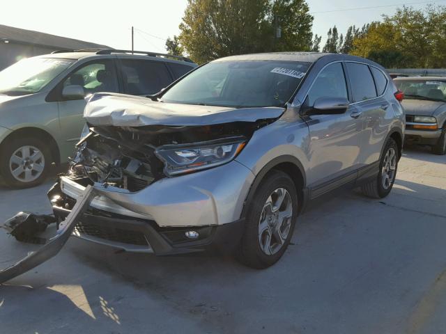 7FARW1H80JE005101 - 2018 HONDA CR-V EXL SILVER photo 2