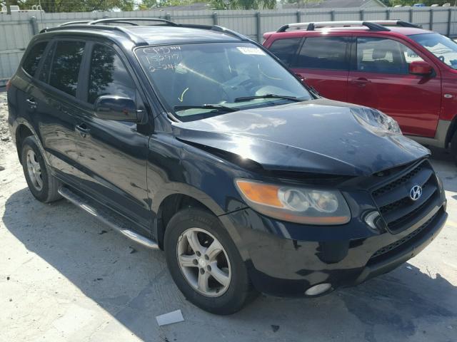 5NMSG13D67H036195 - 2007 HYUNDAI SANTA FE G BLACK photo 1