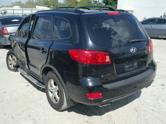 5NMSG13D67H036195 - 2007 HYUNDAI SANTA FE G BLACK photo 3