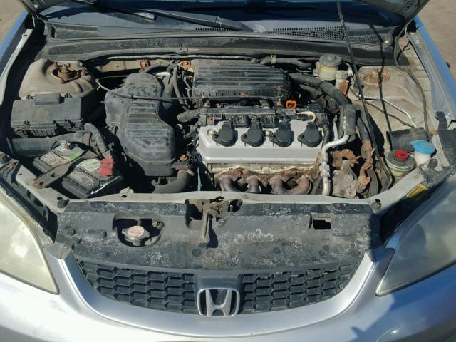 1HGEM21184L017731 - 2004 HONDA CIVIC DX V SILVER photo 7