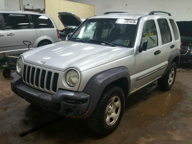 1J4GL48K62W227268 - 2002 JEEP LIBERTY SP SILVER photo 2