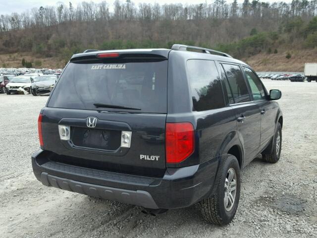 2HKYF18624H610720 - 2004 HONDA PILOT EXL BLACK photo 4