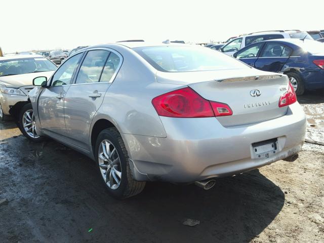 JNKBV61F28M279275 - 2008 INFINITI G35 SILVER photo 3