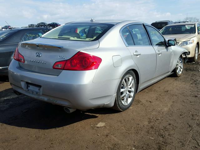 JNKBV61F28M279275 - 2008 INFINITI G35 SILVER photo 4