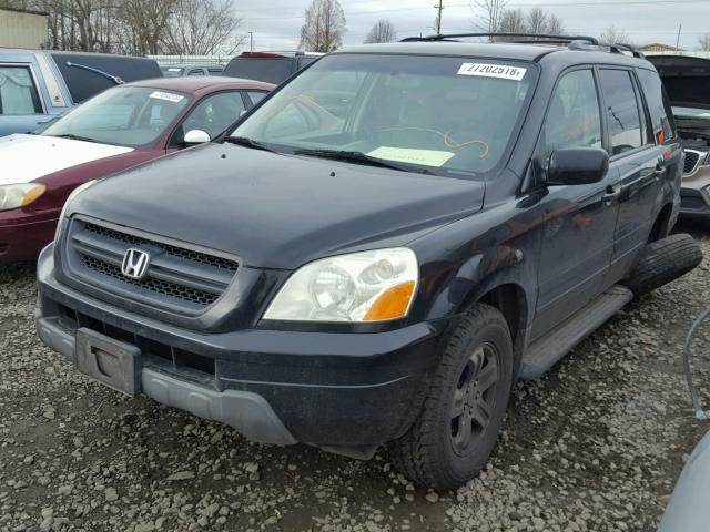 2HKYF18464H545997 - 2004 HONDA PILOT EX BLACK photo 2